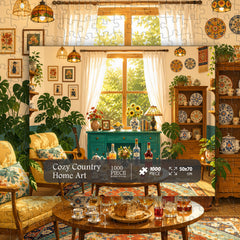 Gemütliches Landhaus-Kunst-Puzzle, 1000 Teile