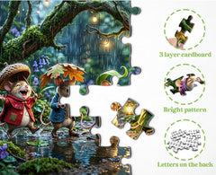 Kleine Abenteurer im Regen Puzzle 1000 Teile