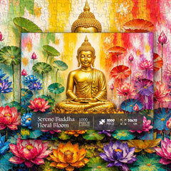 Serene Buddha Floral Bloom Puzzle 1000 Teile