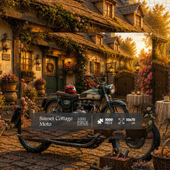 Sunset Cottage Moto Jigsaw Puzzle 1000 Pieces