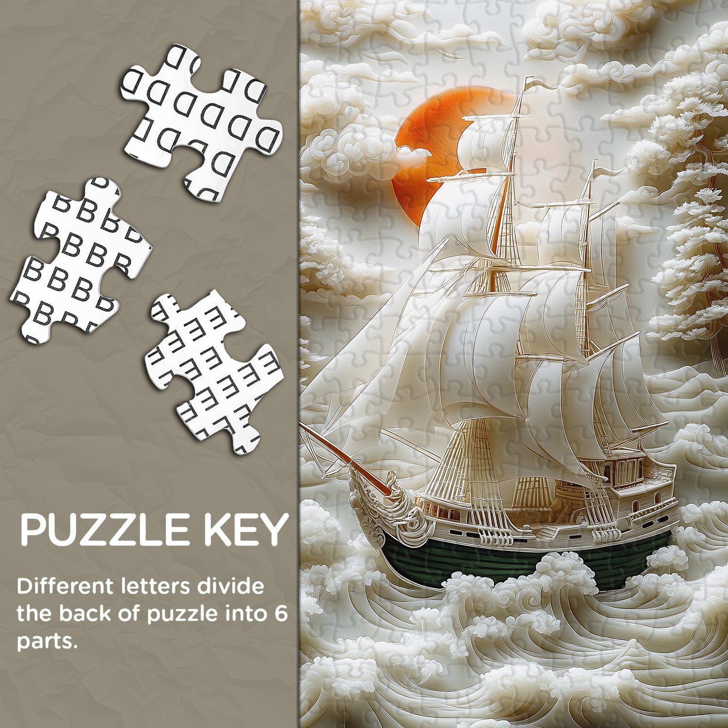 White Voyage Jigsaw Puzzle 1000 Pieces