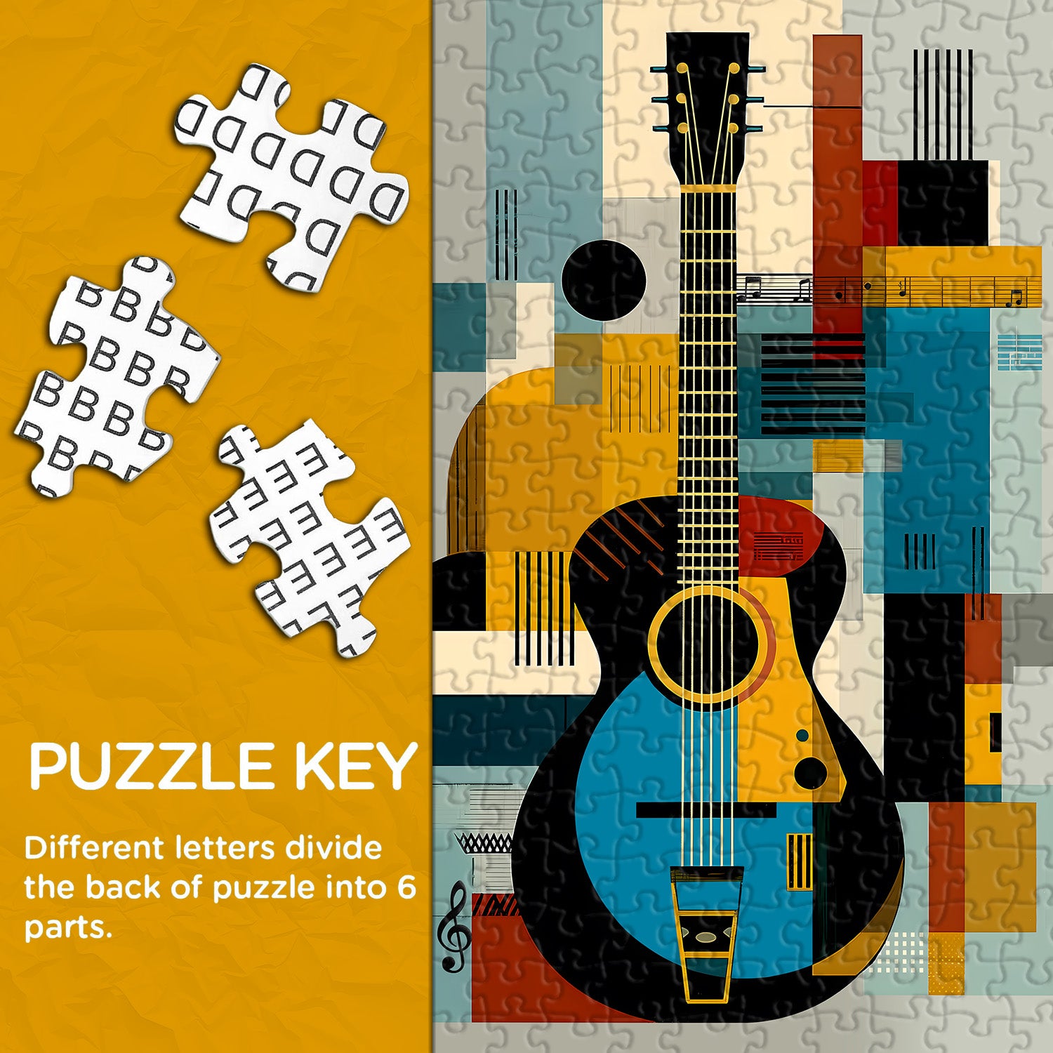 Modern Art Guitar Jigsaw Puzzle 1000 Pieces