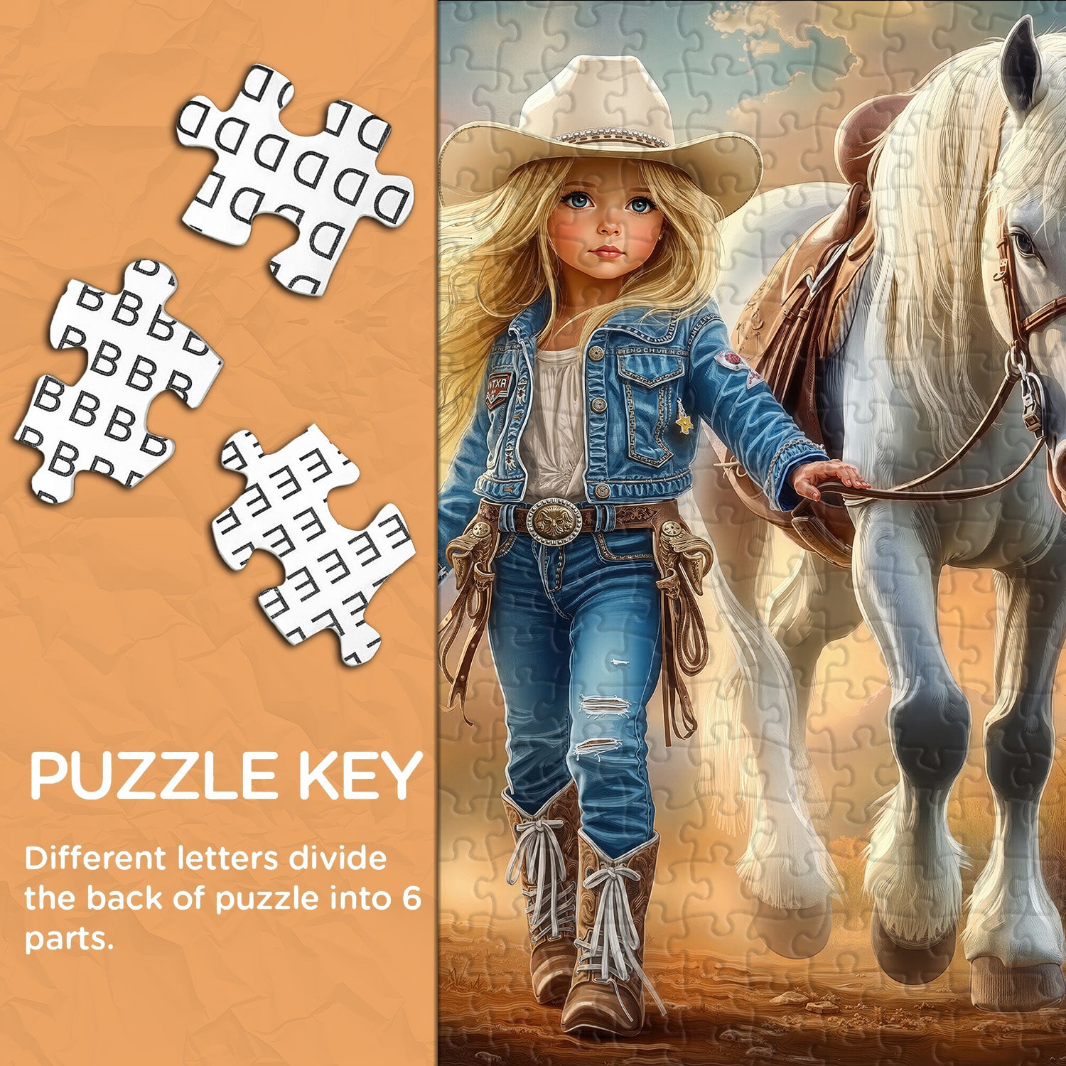 Blonde Cowgirl Jigsaw Puzzle 1000 Pieces
