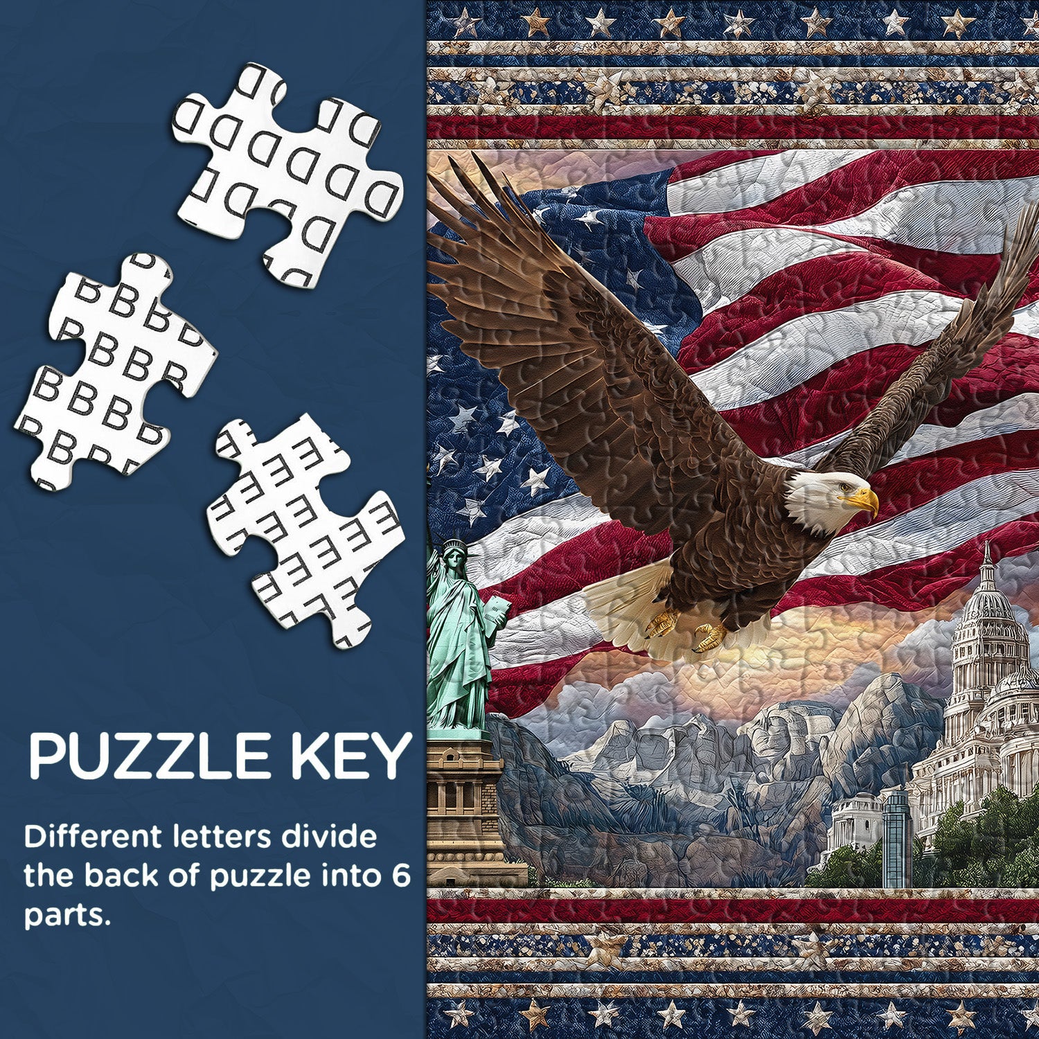 Eagle Over Liberty Jigsaw Puzzle 1000 Pieces