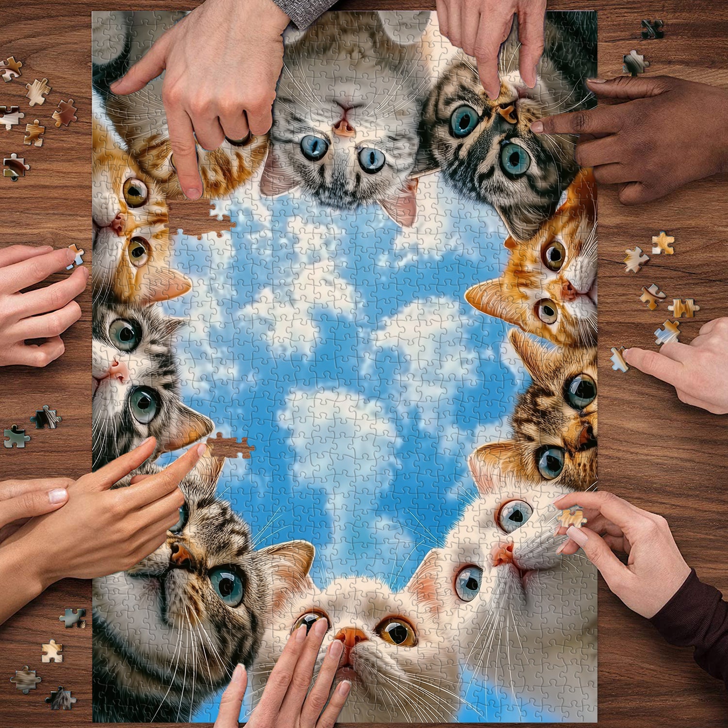 Puzzle mit Katzenbeobachtung, 1000 Teile