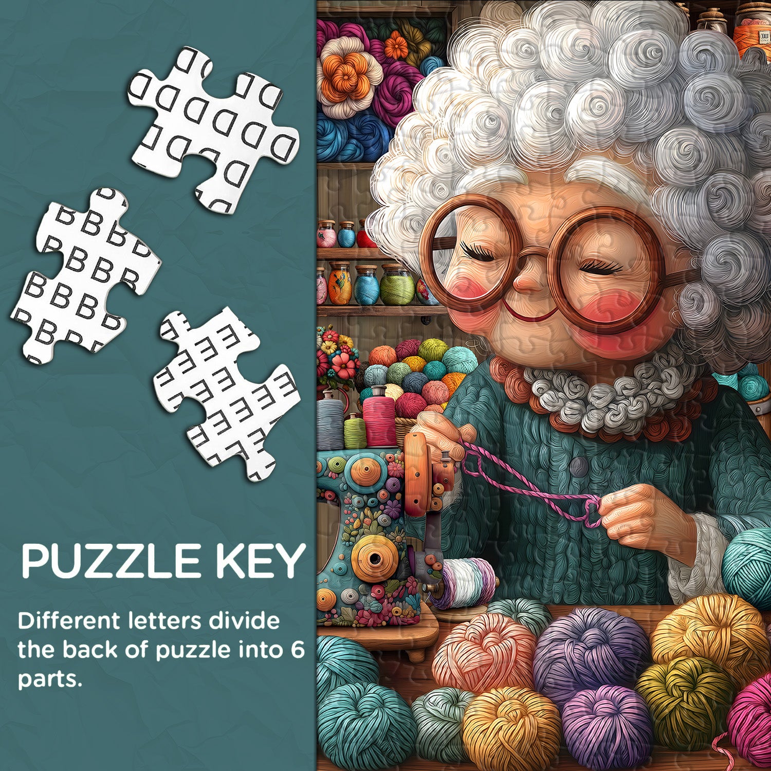 Grandma’s Knitting World Jigsaw Puzzle 1000 Pieces