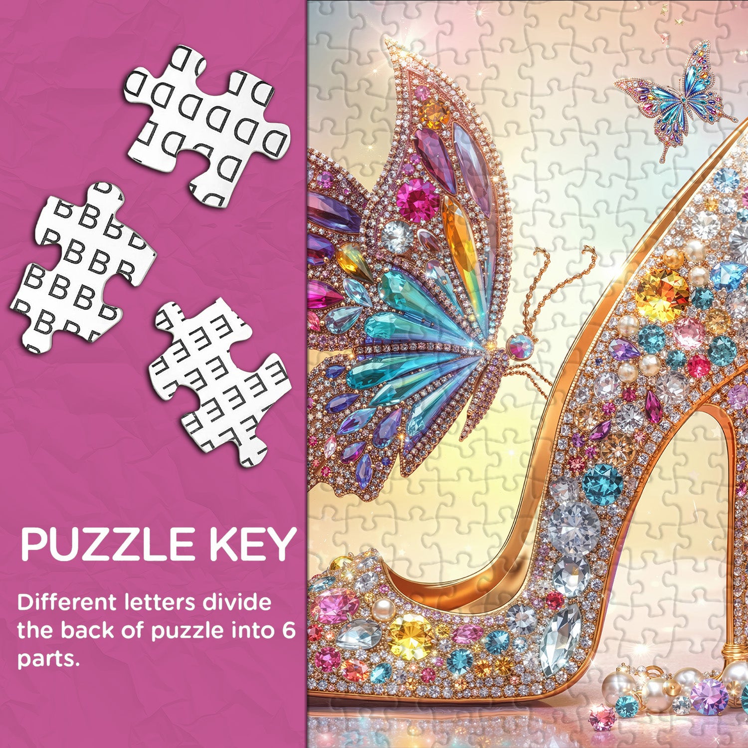 Aurora Butterfly Heel Jigsaw Puzzle 1000 Pieces