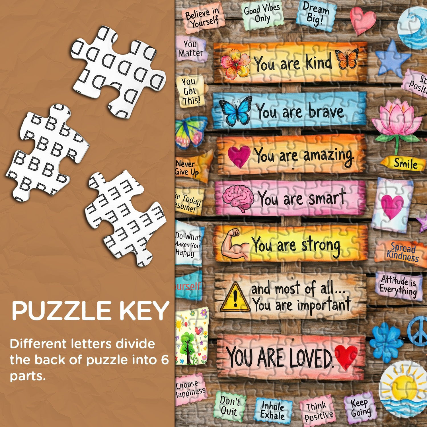 Tägliche Positivität Puzzle 1000 Teile