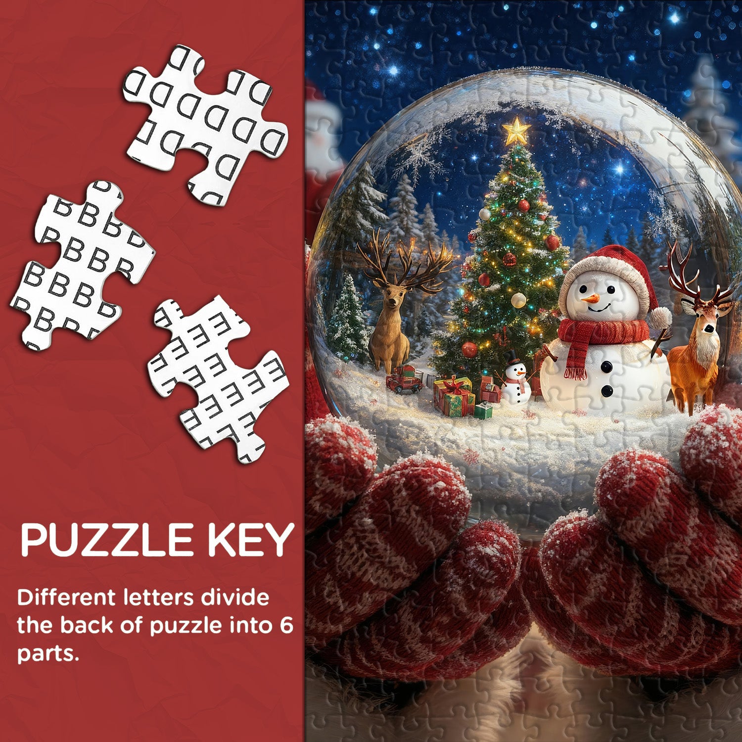Winterliche Schneeballszene Puzzle 1000 Teile