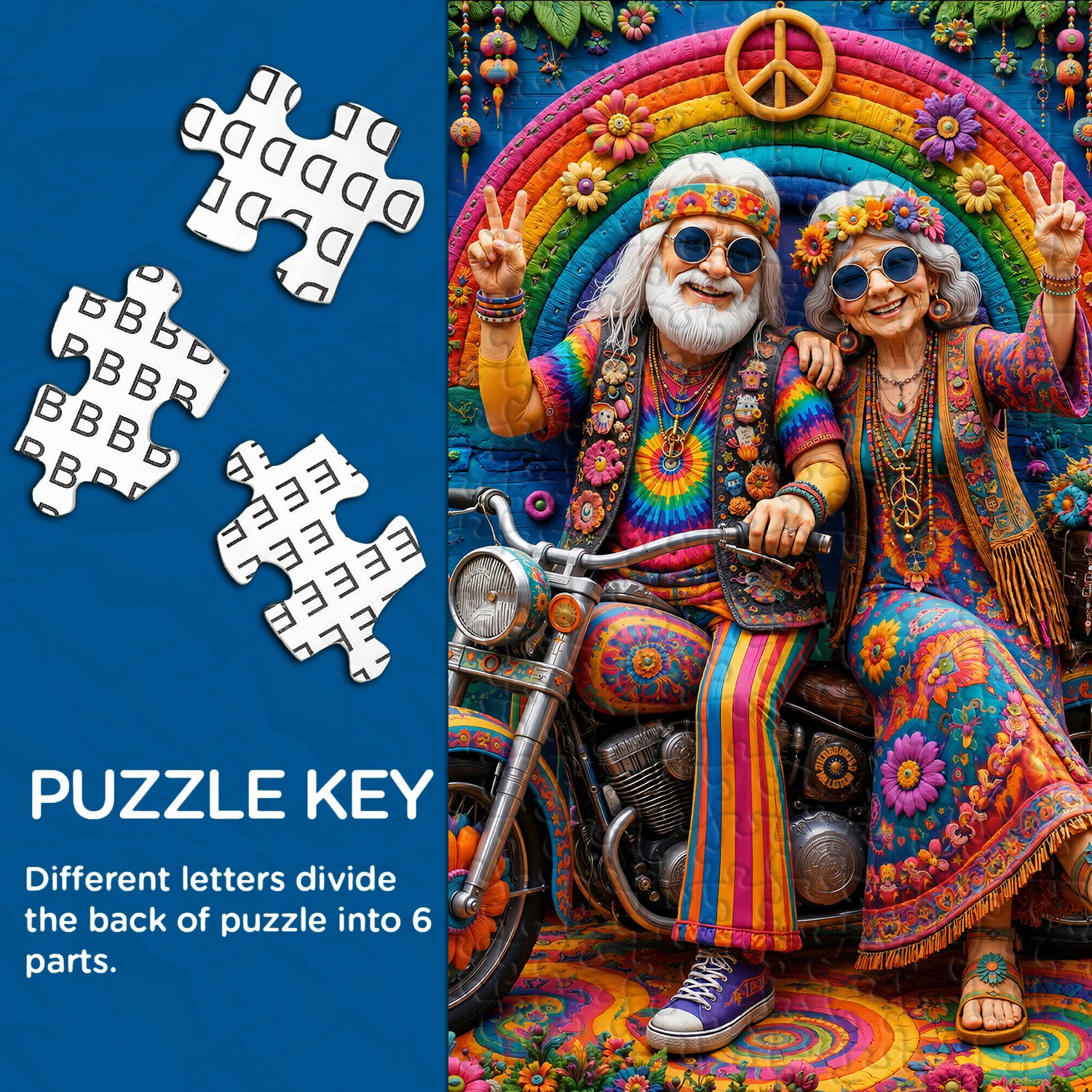 Boho-Motorrad-Abenteuer-Puzzle, 1000 Teile