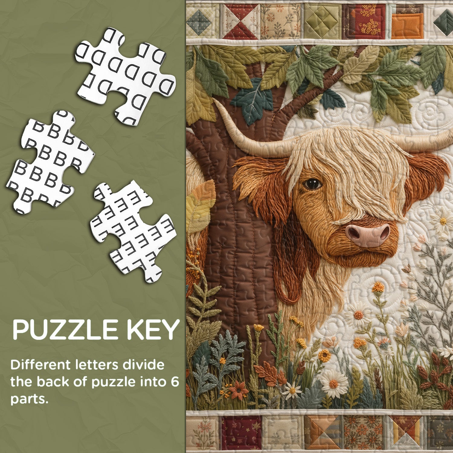 Genähtes Kalb-Puzzle 1000 Teile