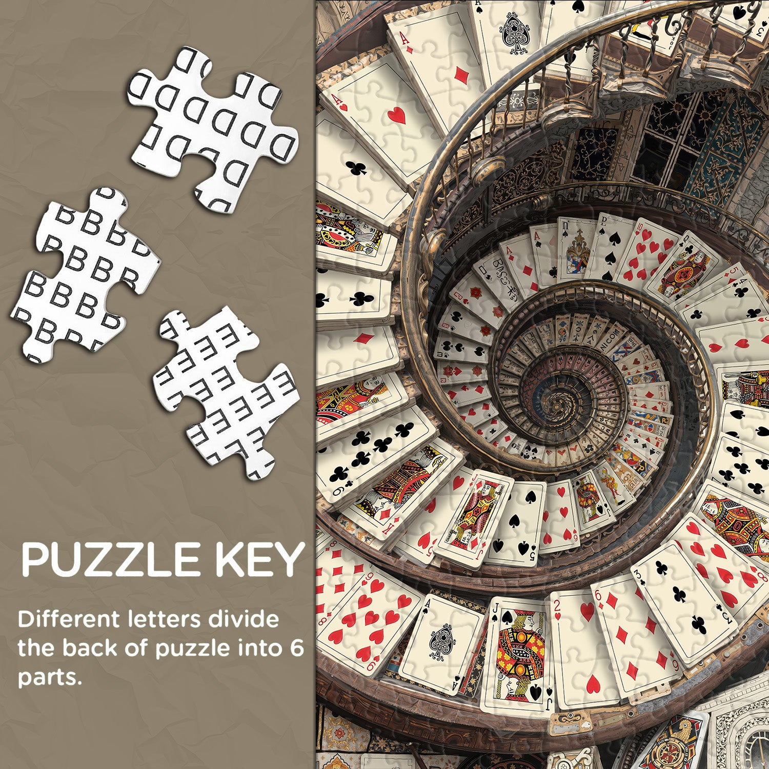 Kartenwipptreppenpuzzle 1000 Stücke