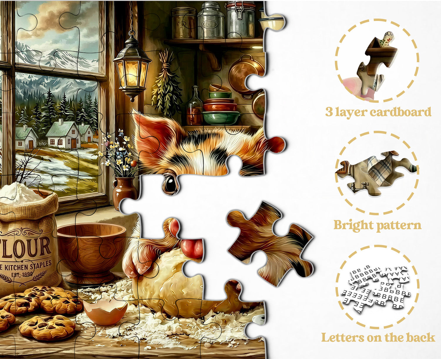 Piggy Chef Jigsaw Puzzle 1000 Pieces