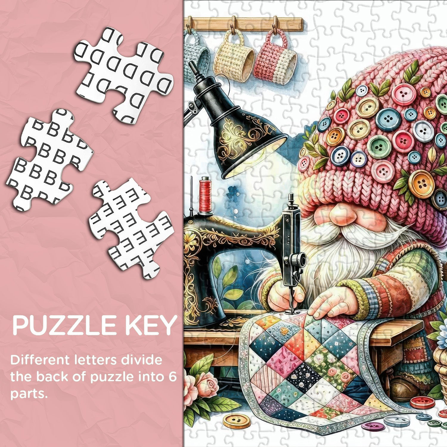 Quilt Craft Gnome Puzzle 1000 Teile
