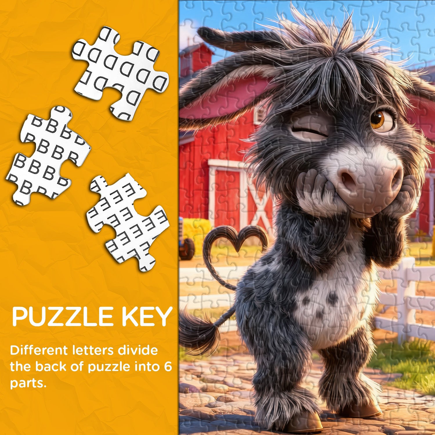 Donkey Barnyard Charm Jigsaw Puzzle 1000 Pieces