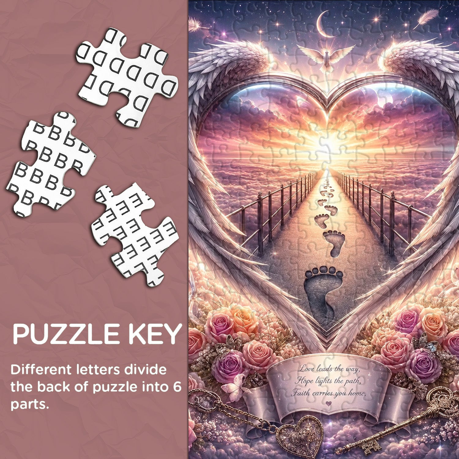 Geflügeltes Herz, Himmelspfad-Puzzle, 1000 Teile