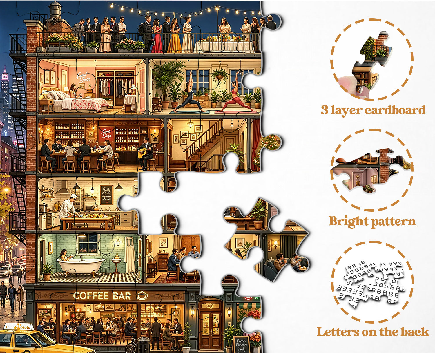 Home in Night Jigsaw Puzzle 1000 Pieces