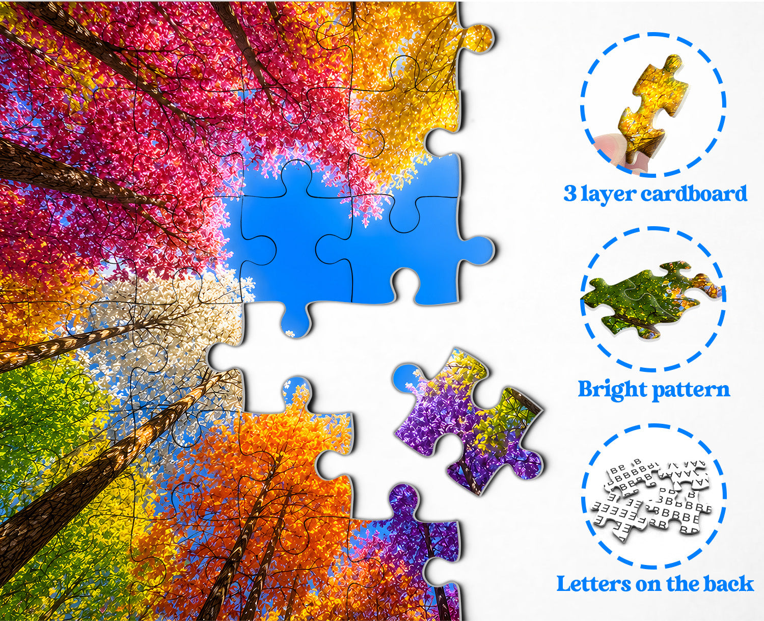 Regenbogenwald-Puzzle 1000 Teile