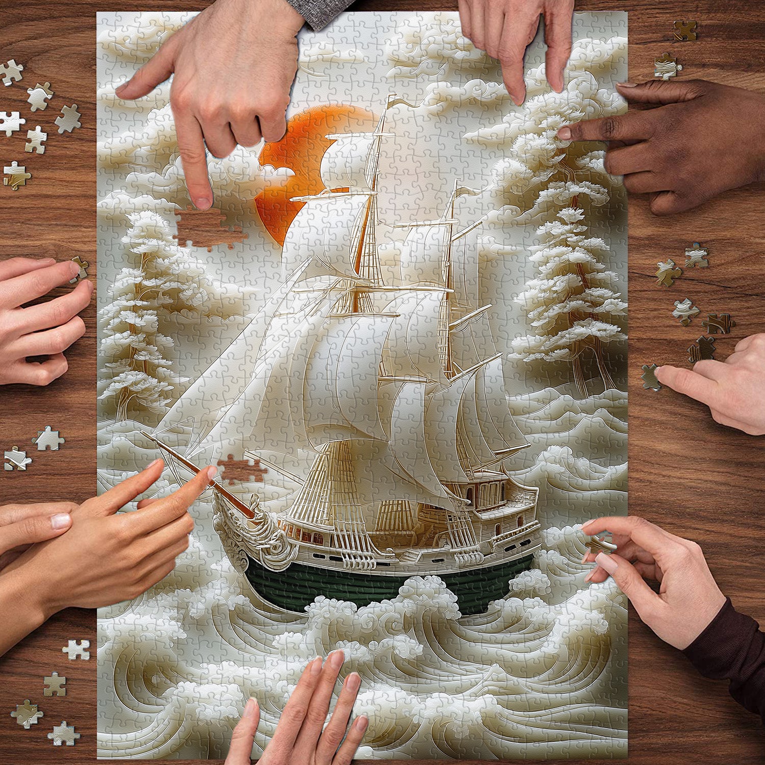White Voyage Jigsaw Puzzle 1000 Pieces