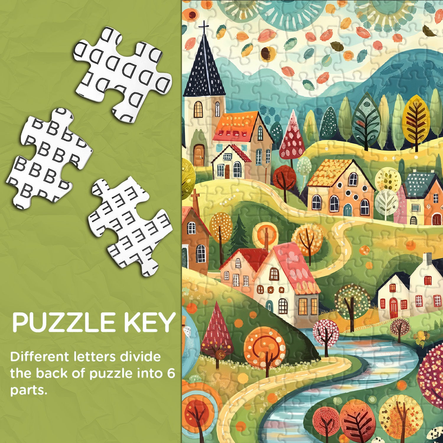 Colorful Autumn Valley Jigsaw Puzzle 1000 Pieces