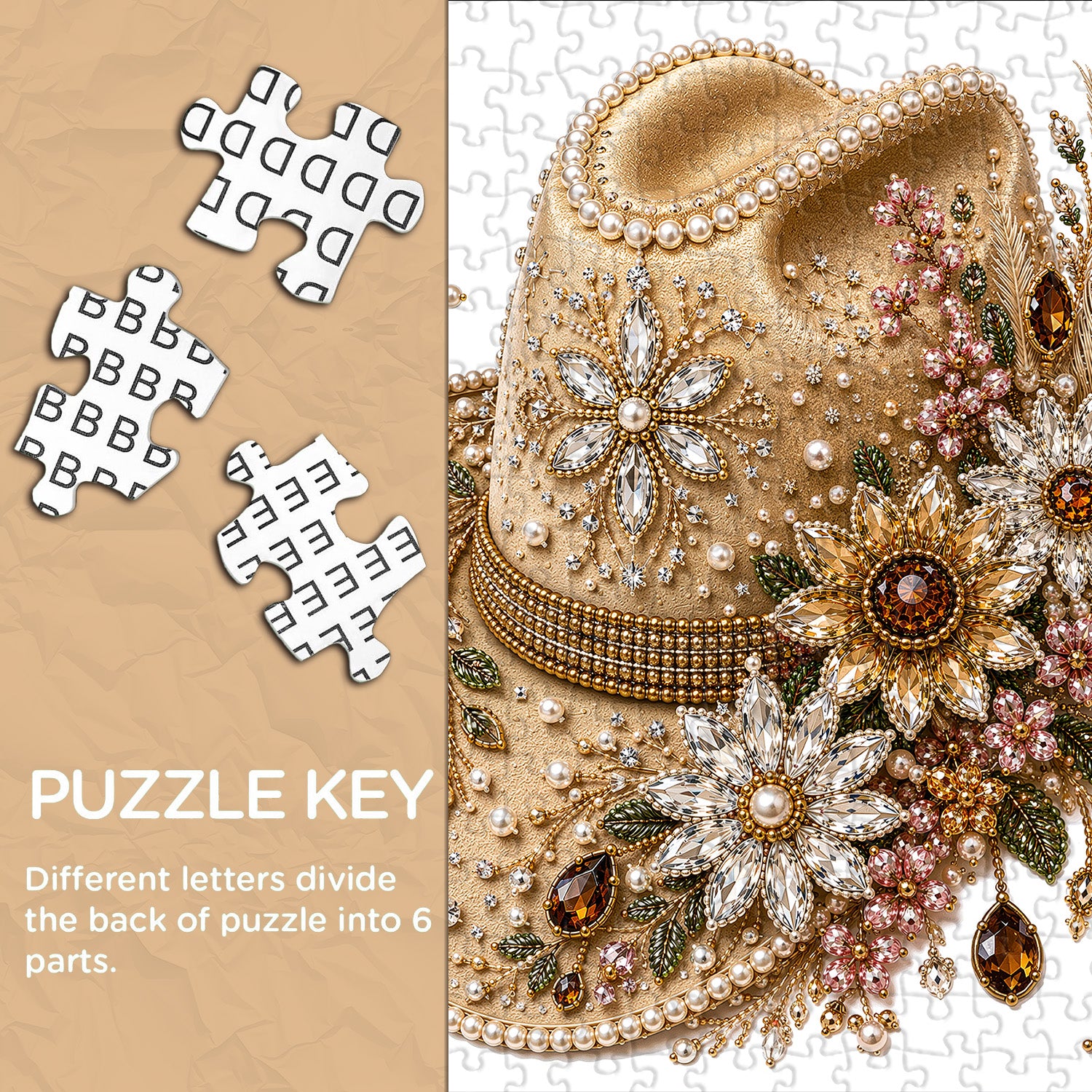 Blumenjuwel Cowboyhut-Puzzle 1000 Teile