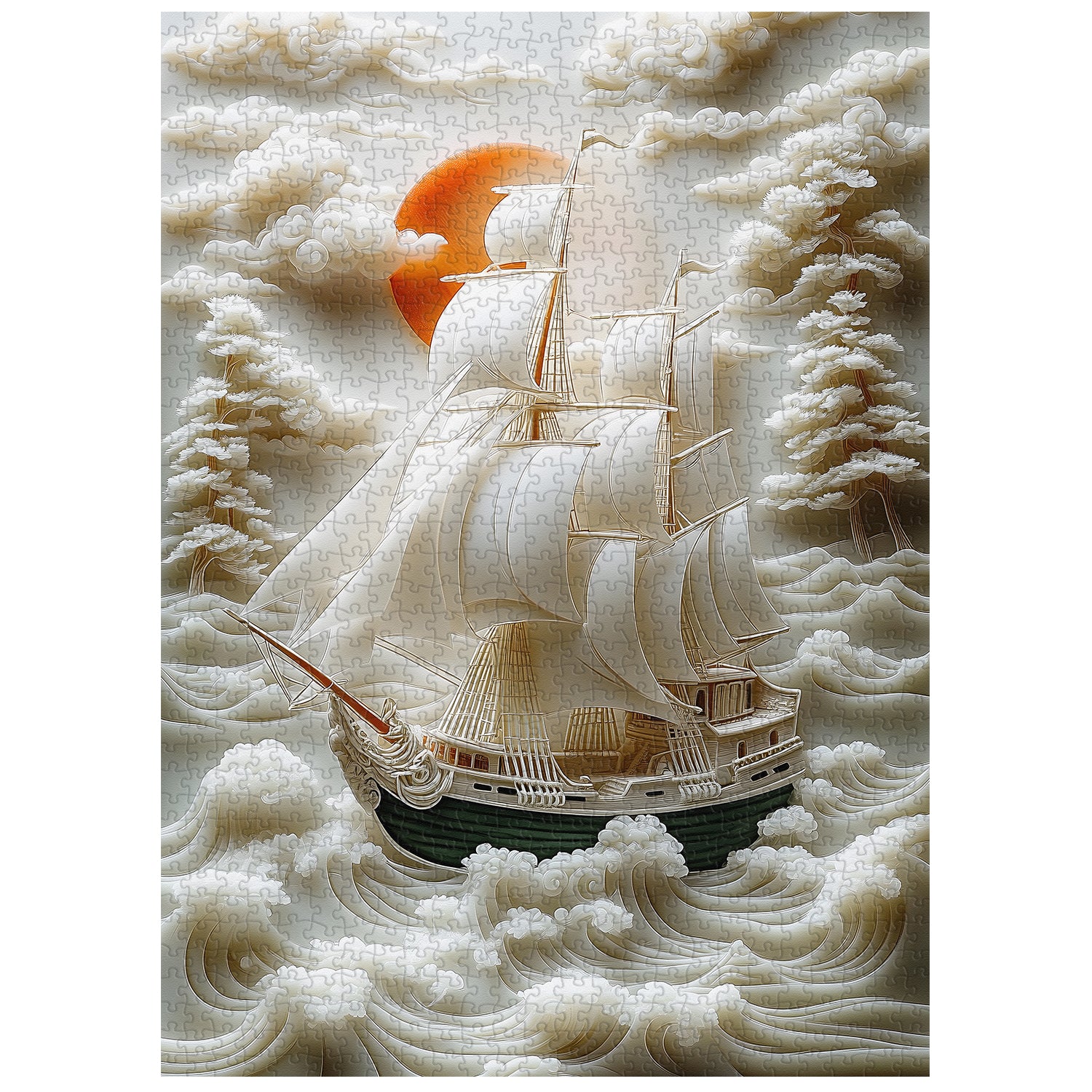 White Voyage Jigsaw Puzzle 1000 Pieces