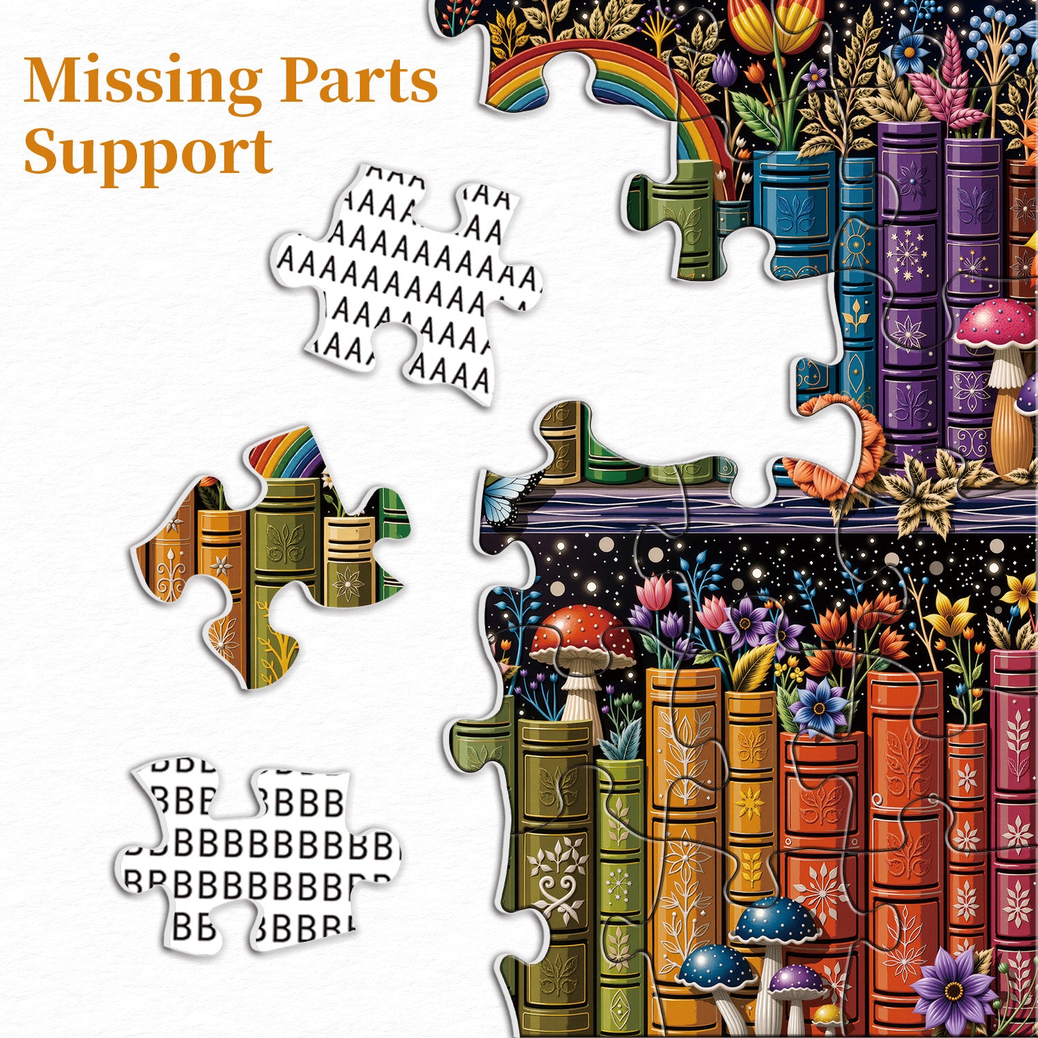Botanical Bookshelf Jigsaw Puzzle 1000 Pieces