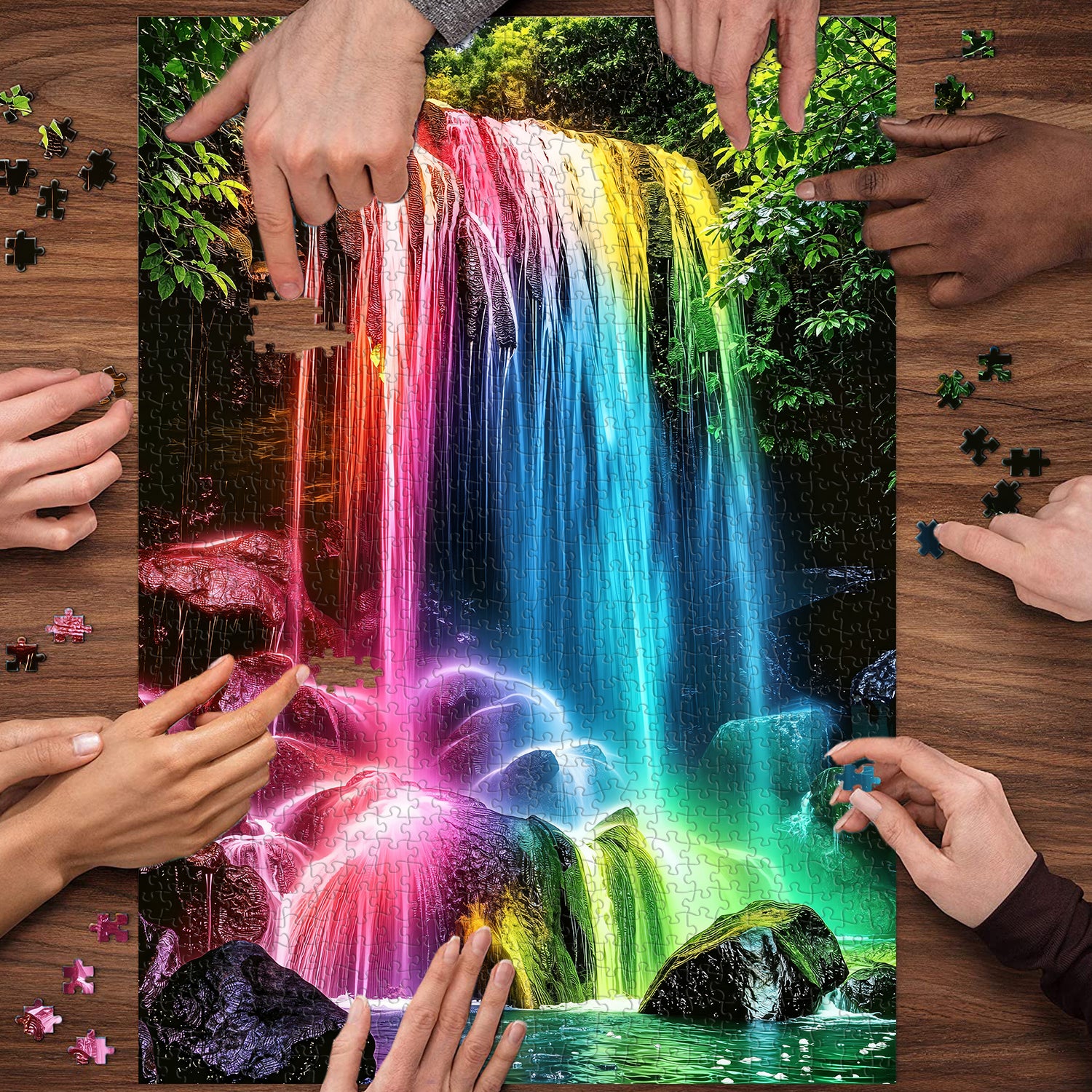 Neon Wildwood Stream Puzzle 1000 Teile