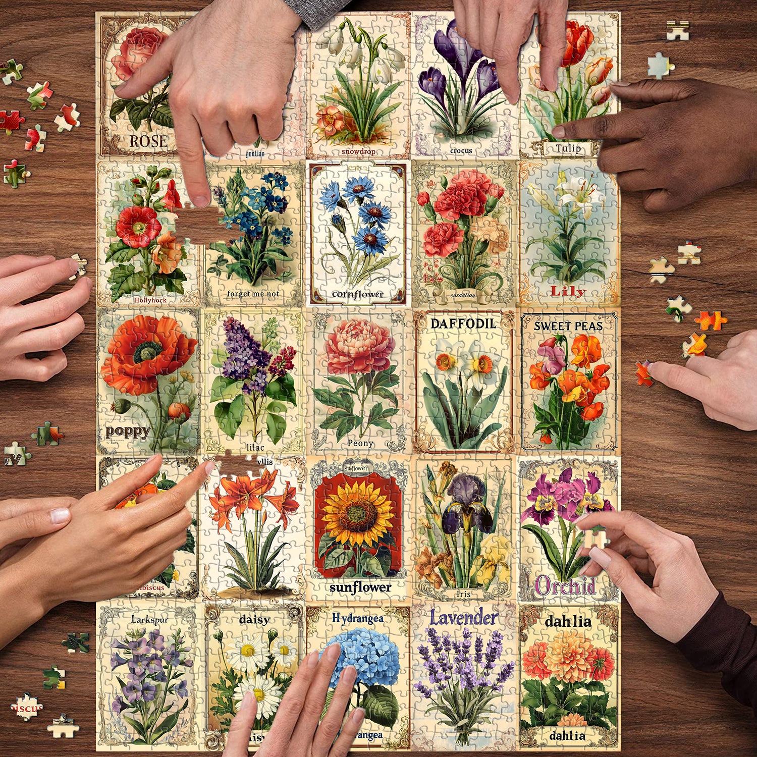 Vintage Floral Medley Puzzle 1000 Teile