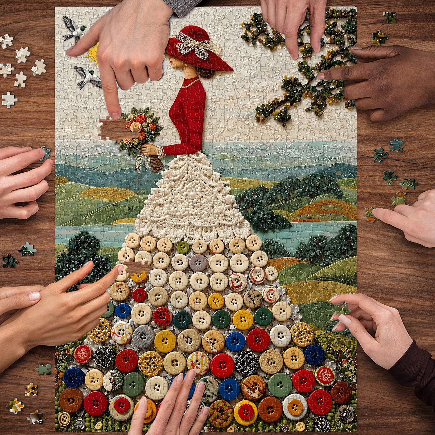 Knopfrock-Puzzle 1000 Teile