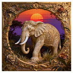 Sunset Serenity Carving Jigsaw Puzzle 1000 Pieces