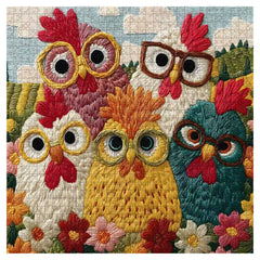 Chic Chickens Jigsaw Puzzle 1000 Pieces