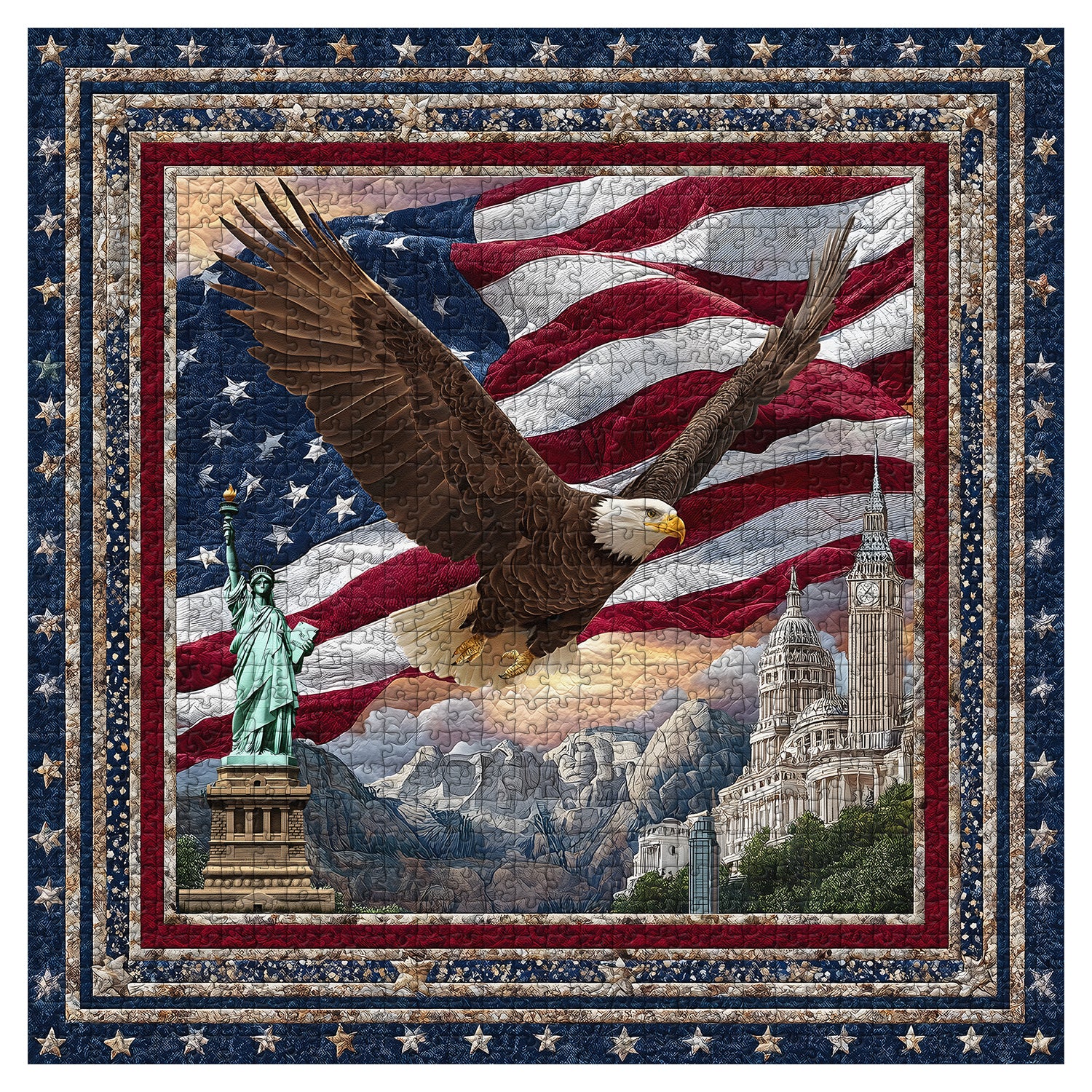 Eagle Over Liberty Jigsaw Puzzle 1000 Pieces
