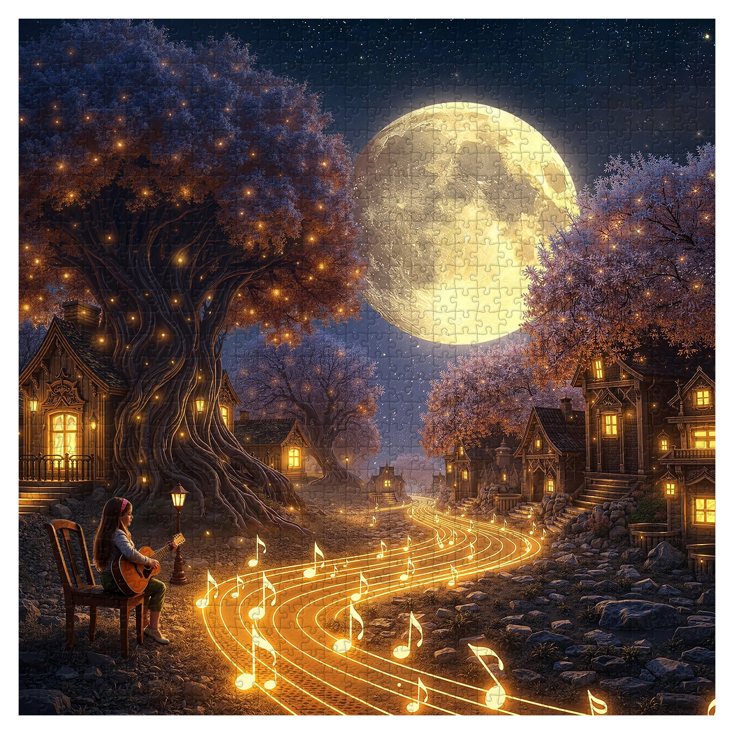 Mondflüsterpfad-Puzzle 1000 Teile