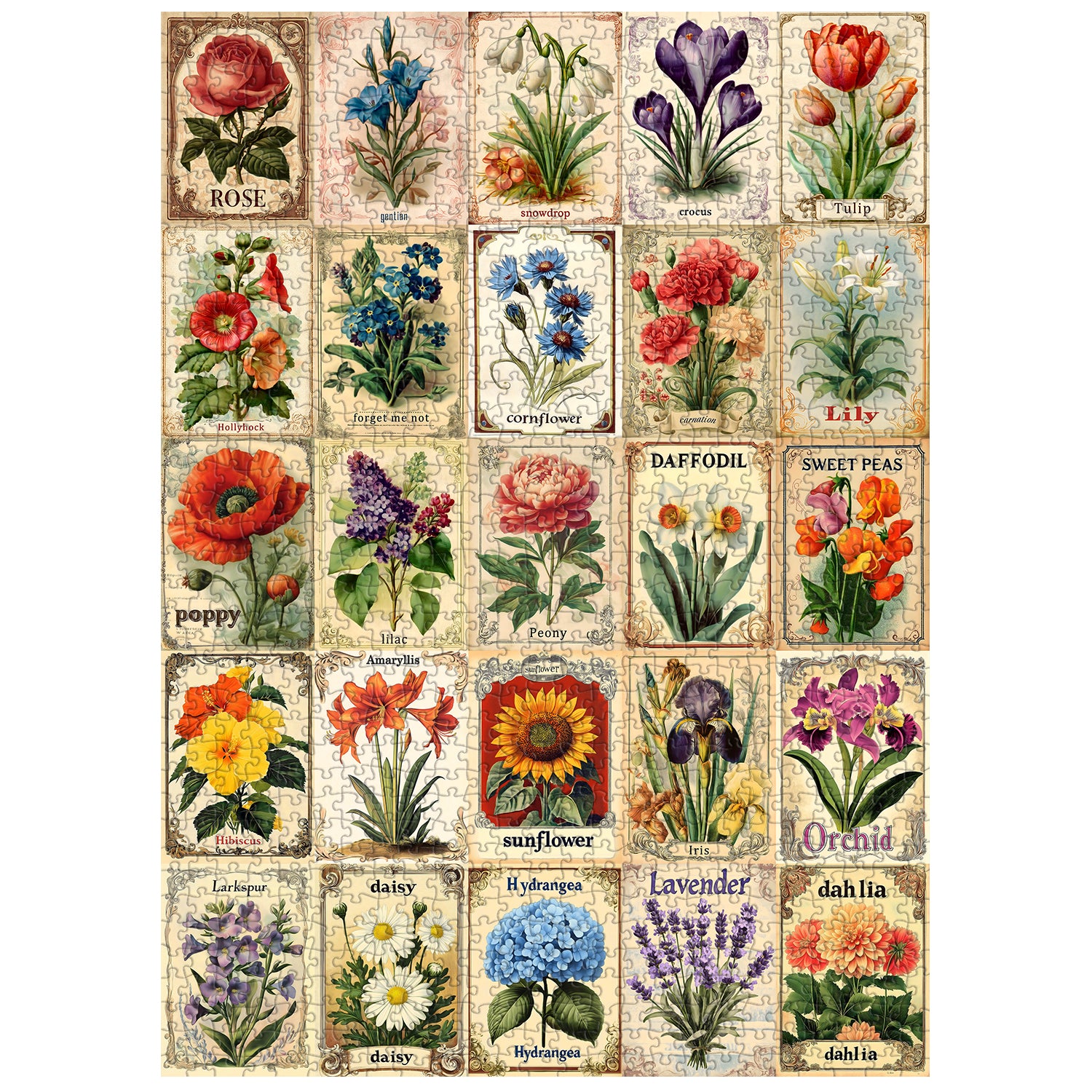 Vintage Floral Medley Puzzle 1000 Teile