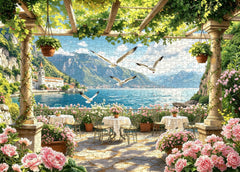Sunlit Coastal Pergola Jigsaw Puzzle 1000 Pieces