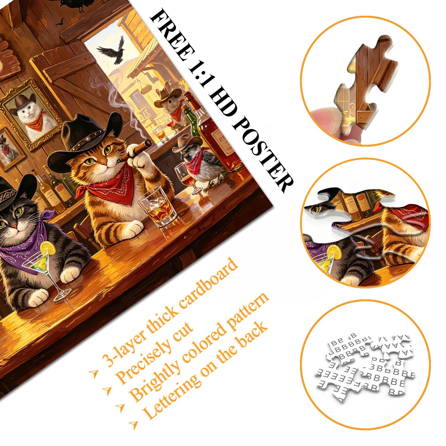 Saloon Kitties Puzzle 1000 Teile
