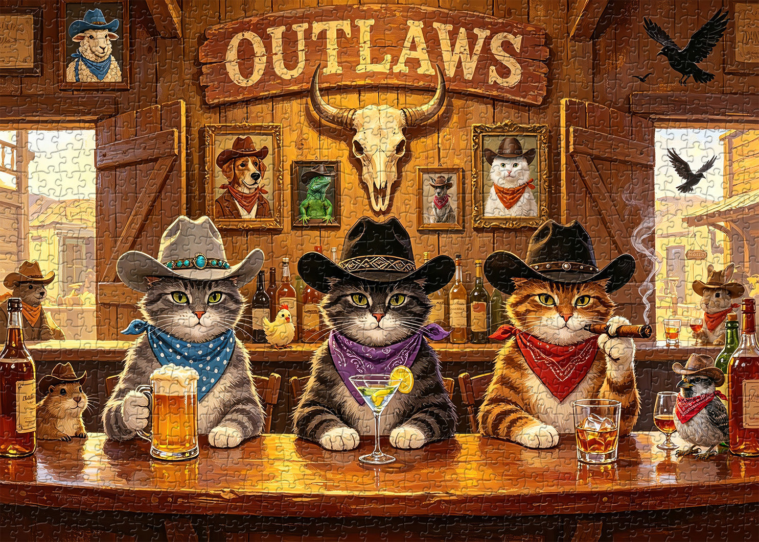 Saloon Kitties Puzzle 1000 Teile