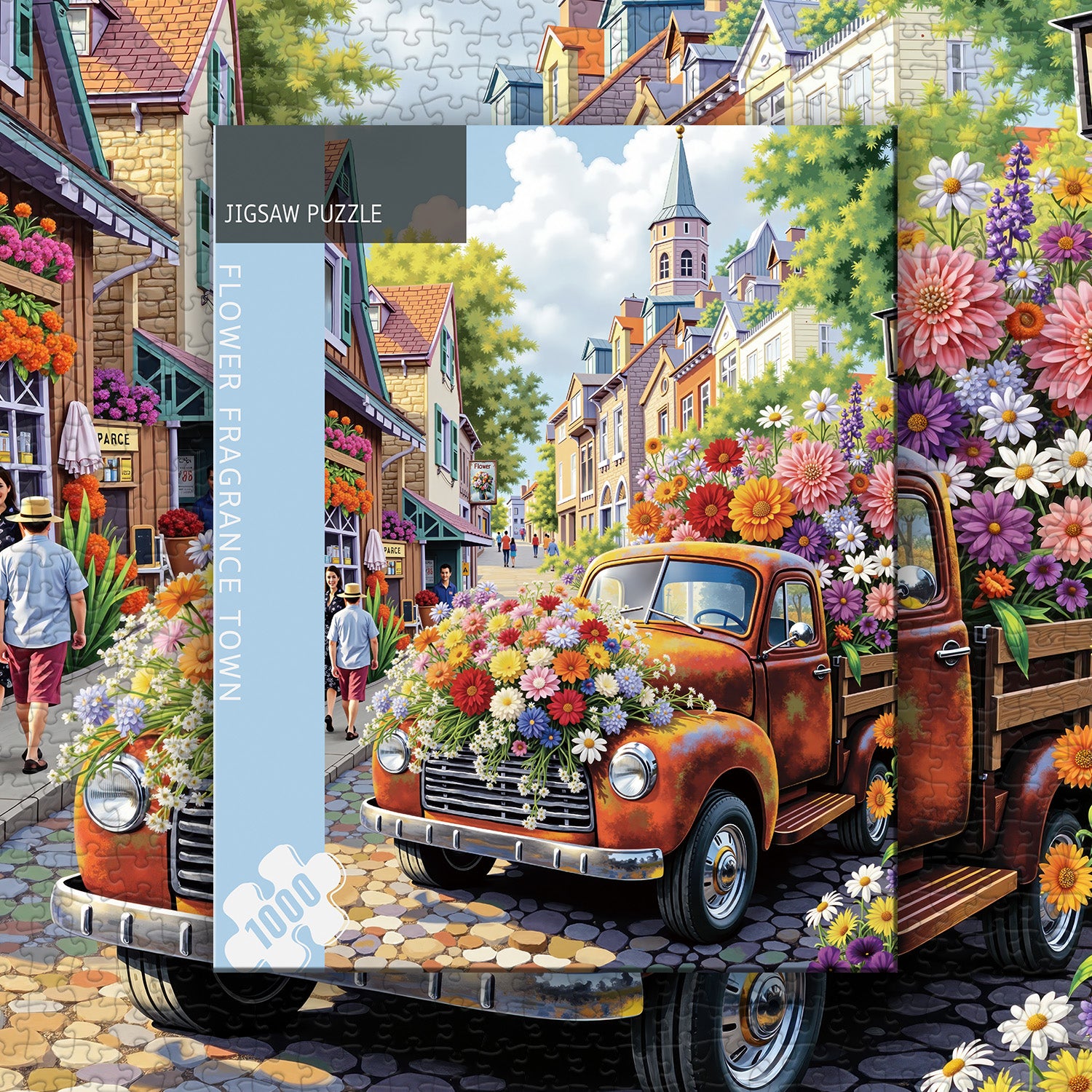 Blumenduftstadt-Puzzle 1000 Teile