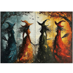 Colorful Witches Jigsaw Puzzle 1000 Pieces