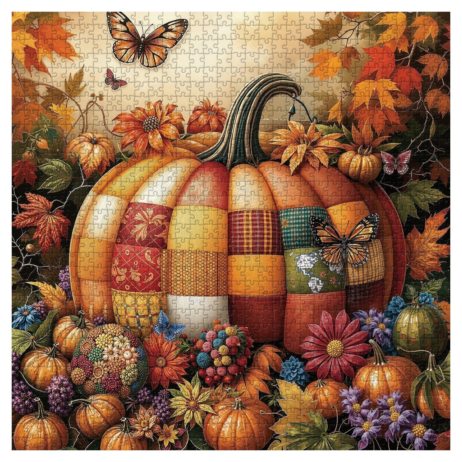 Pumpkin Garden Jigsaw Puzzle 1000 Pieces