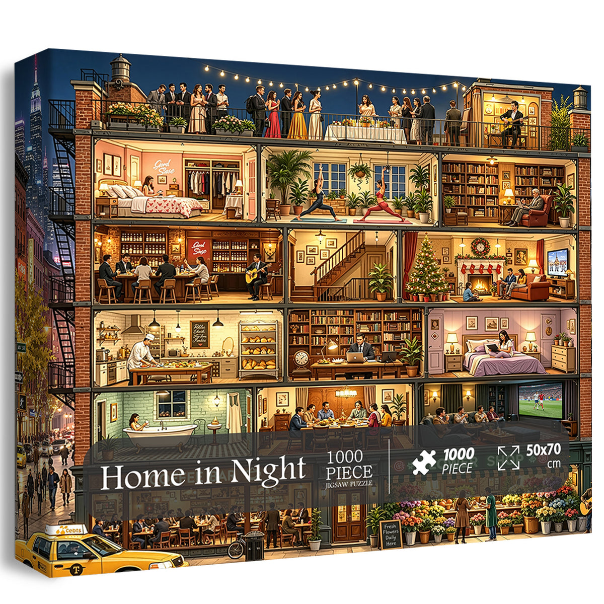 Home in Night Jigsaw Puzzle 1000 Pieces