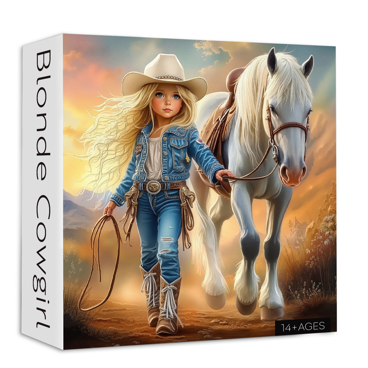 Blonde Cowgirl Jigsaw Puzzle 1000 Pieces