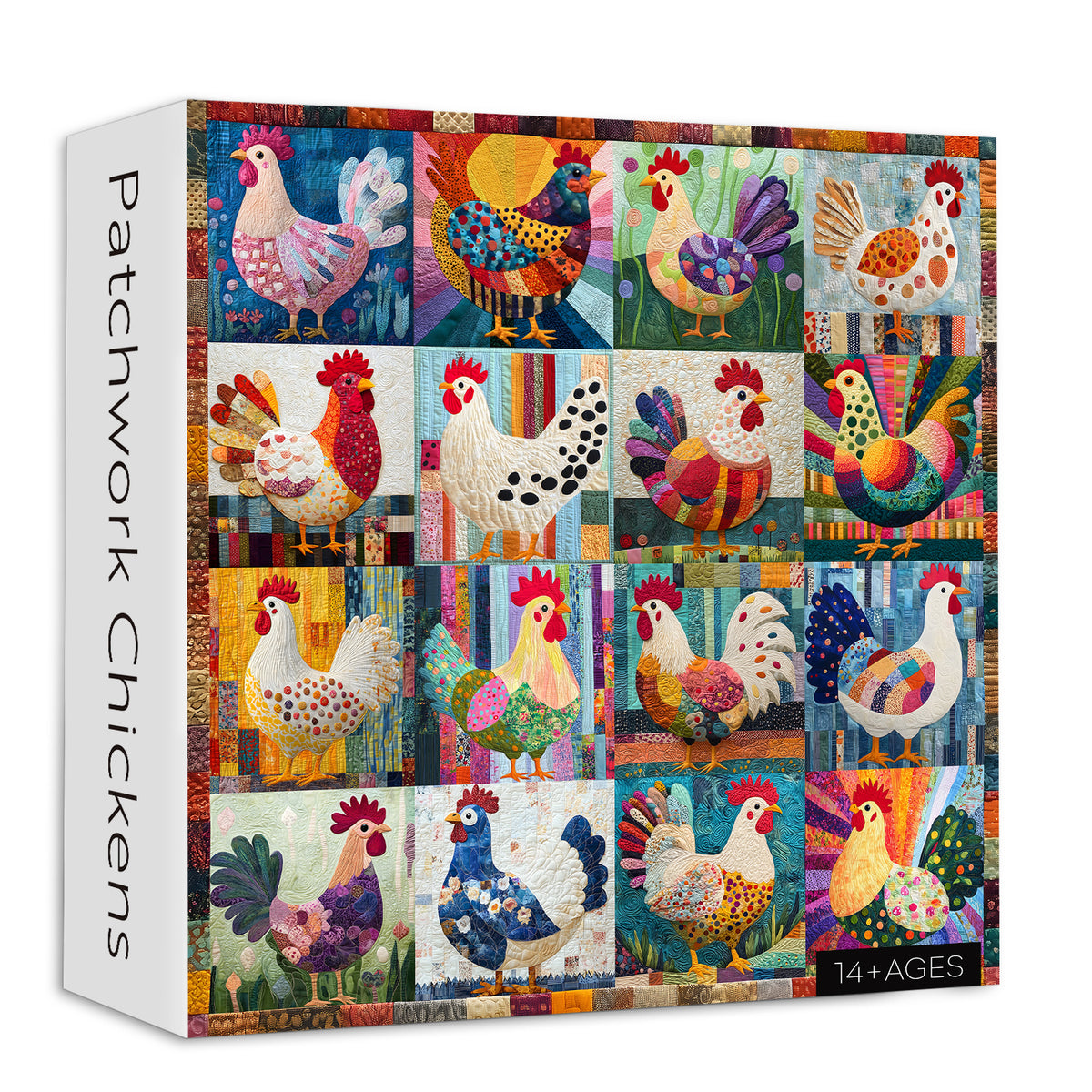 Patchwork-Hühner-Puzzle, 1000 Teile