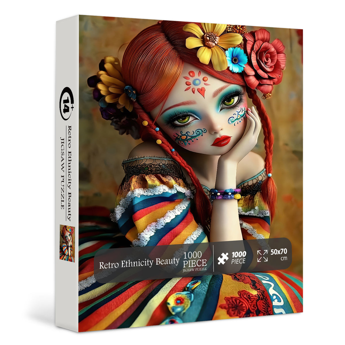 Retro-Ethnizitäts-Schönheits-Puzzle 1000 Teile