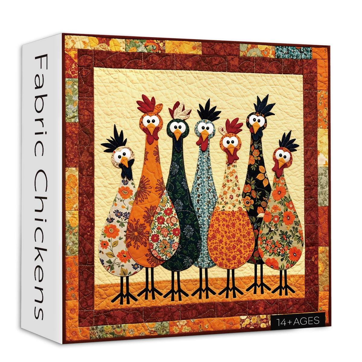 Fabric Chickens Jigsaw Puzzle 1000 Pieces