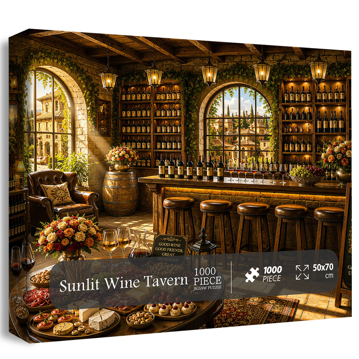 Sunlit Wine Tavern Jigsaw Puzzle 1000 Pieces