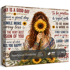 Sunflower Positivity Jigsaw Puzzle 1000 Pieces