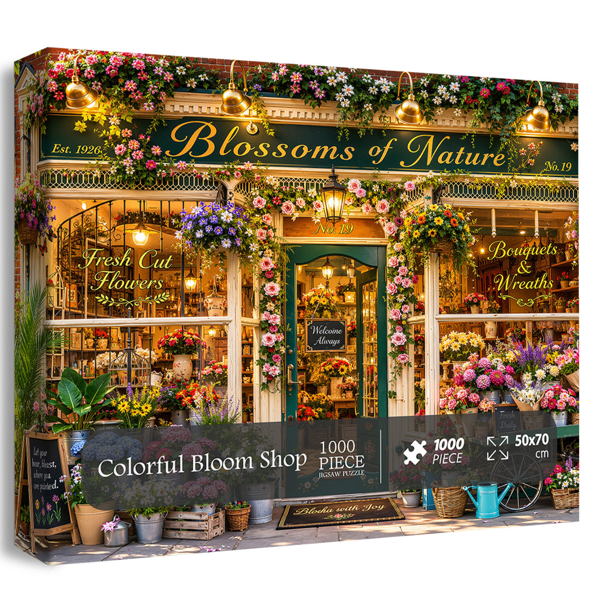 Buntes Blumenladen-Puzzle 1000 Teile