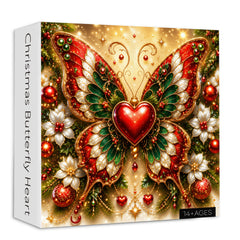 Weihnachts-Schmetterlings-Herz-Puzzle, 1000 Teile